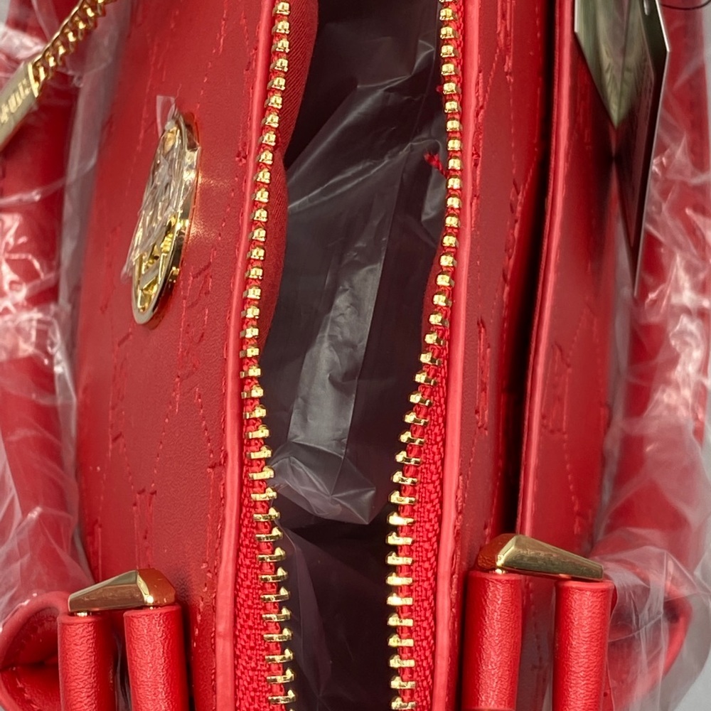 Badgley Mischka Red Logo Satchel Purse - Picture 6 of 7